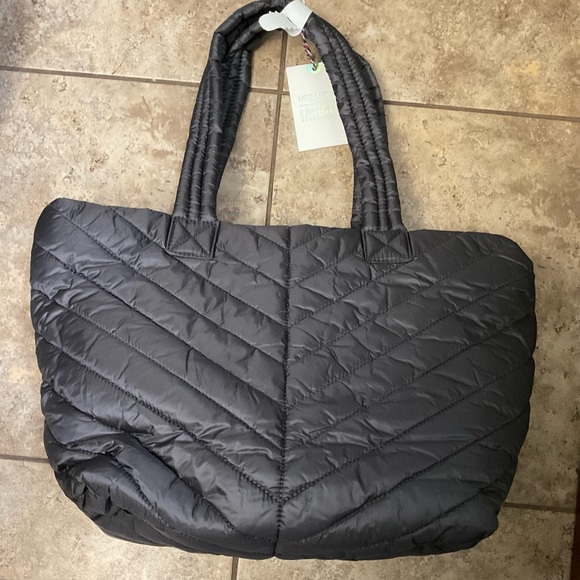 Urban Expressions Handbags - NWT Urban Expressions Dark Gray Puffer Tote
